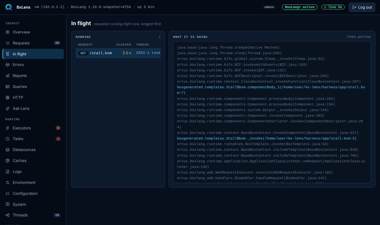 The In flight page