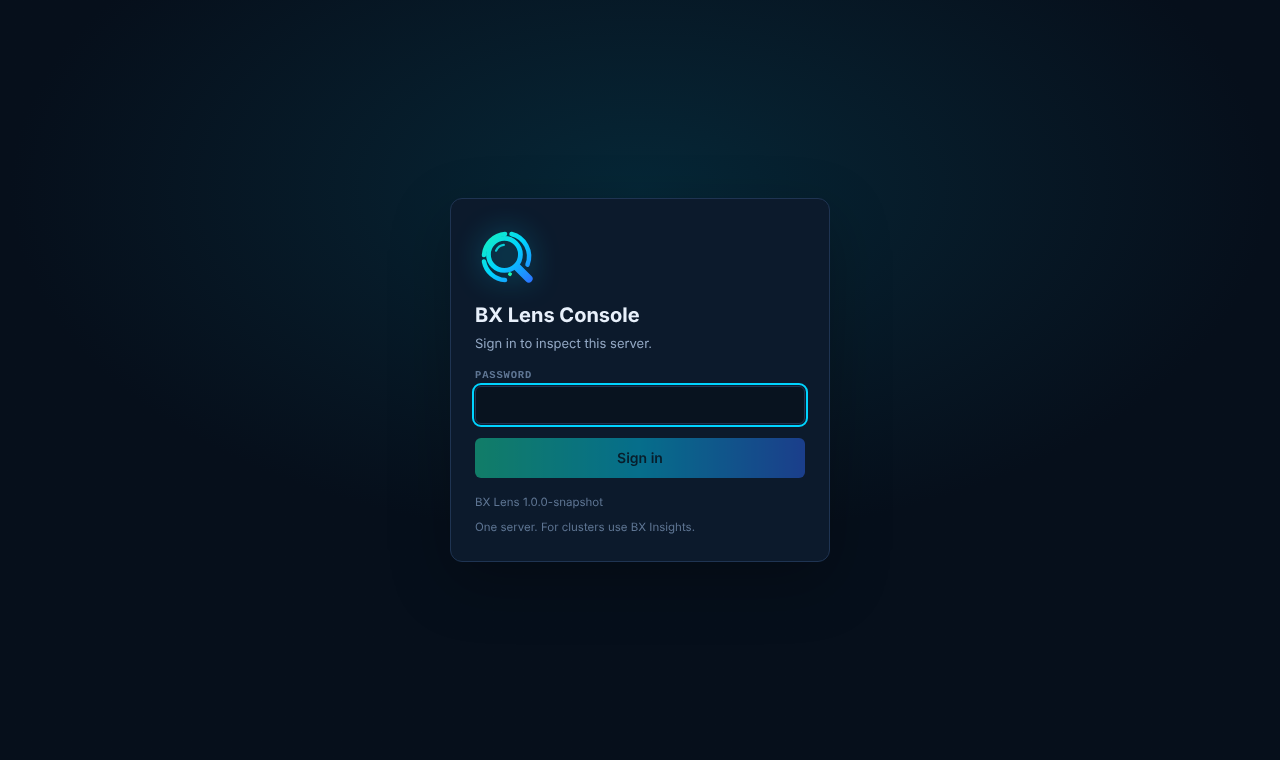 The console login