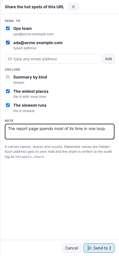 The share sheet